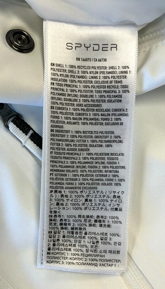 Pantalones de nieve Spyder Winner aislados para mujer talla 8R blancos NUEVO Foto 4 de 4