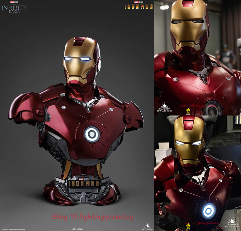 Queen Studios Iron Man MARK 3 Bust 1/1 Life Size Bust 31.1'' High