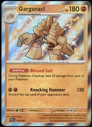 Garganacl 178/091 Paldean Fates Shiny Rare Holo
