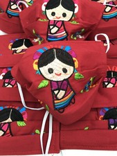 Artisan Face Mask Cubrebocas de Dise o Artesanal Mu equita Red