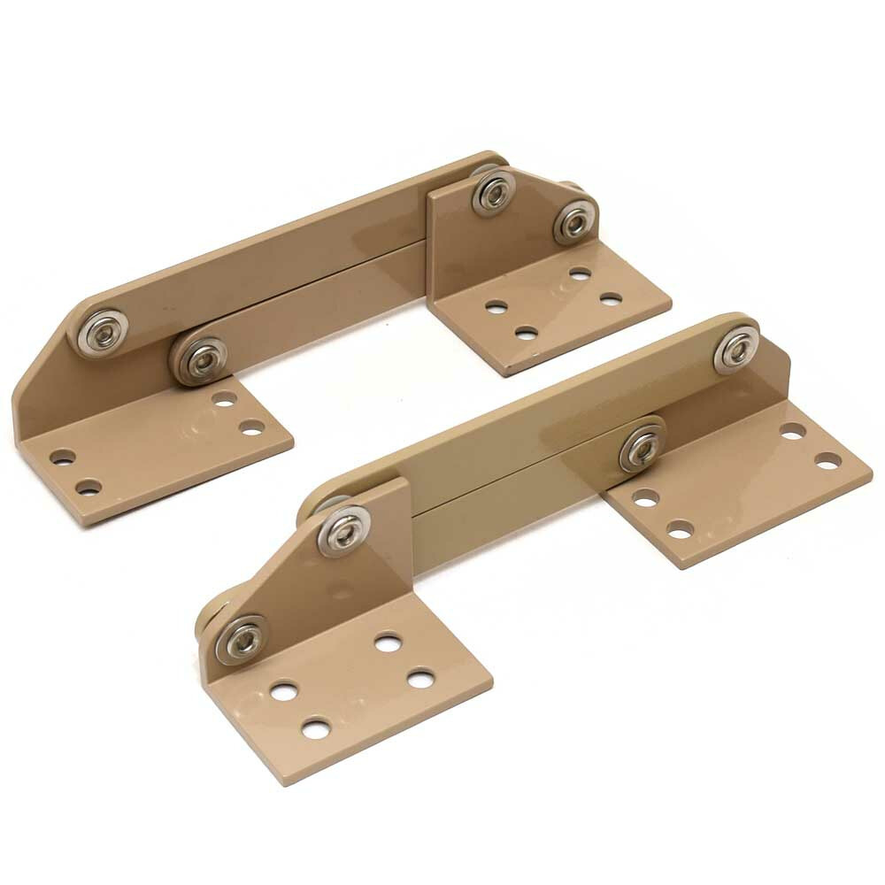 Boat Folding Seat Hinges 1978881 8 x 5 1/4 Inch Almond Aluminum (Set
