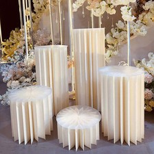 30-100cm Cylinder Plinth Pedestal Cake Dessert Flower Display Stand Wedding Deco