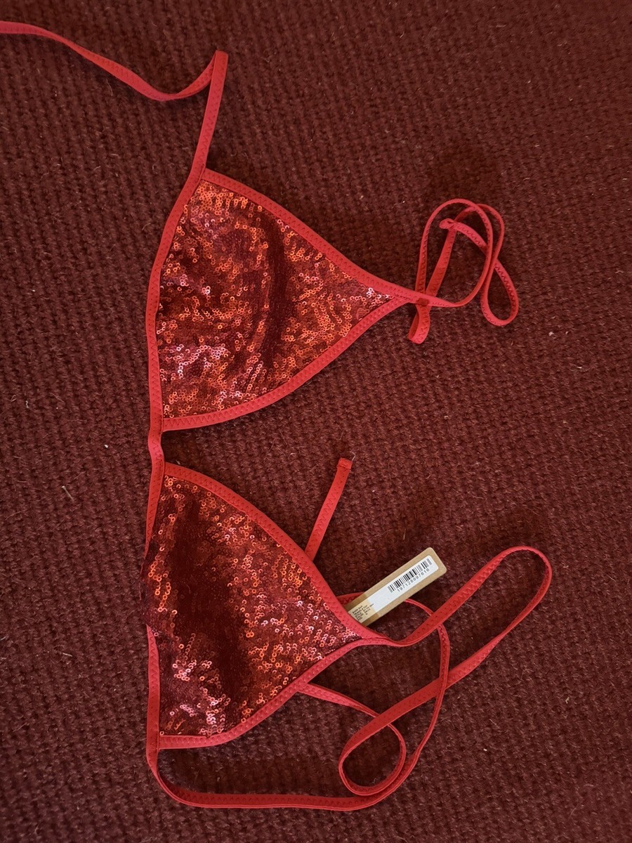 NWT Skims Sequin Red Bikini Top M | eBay NWT Skims Sequin Red Bikini Top M | eBay