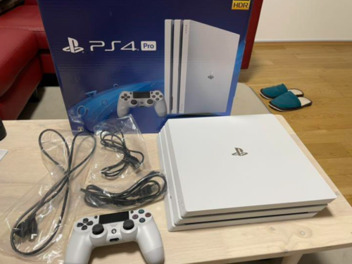 SONY PS4 PlayStation 4 Pro Glacier White 1TB CUH-7200BB02 Console Japan  Fedex FS