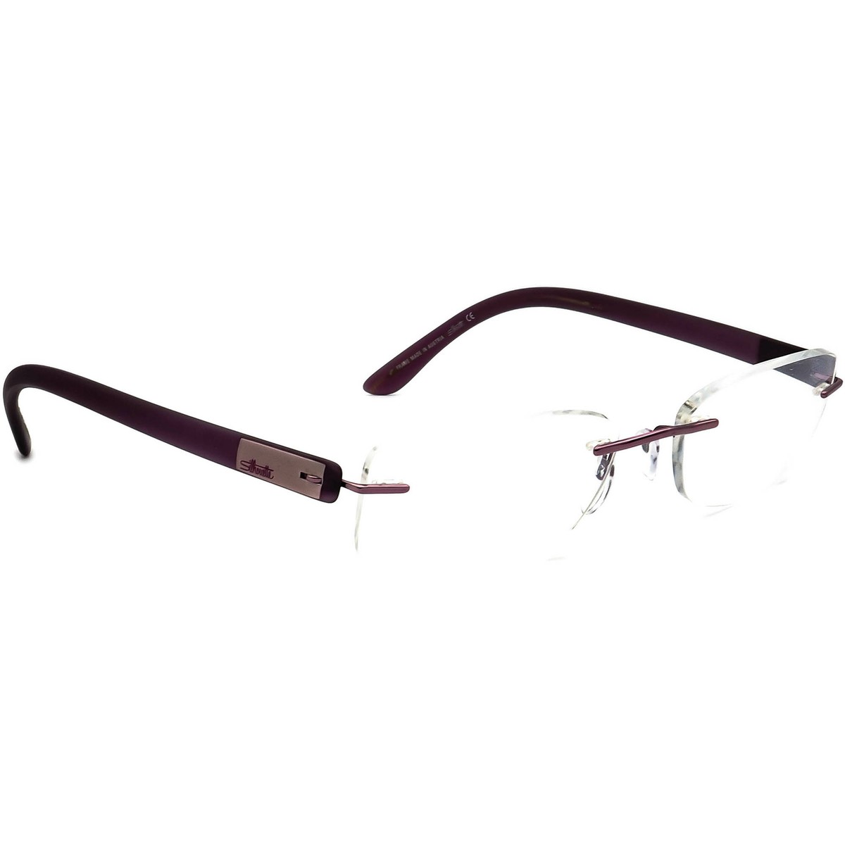 Silhouette Eyeglasses 7608 40 6056 Purple Rimless Frame Silhouette Eyeglasses 7608 40 6056 Purple Rimless Frame