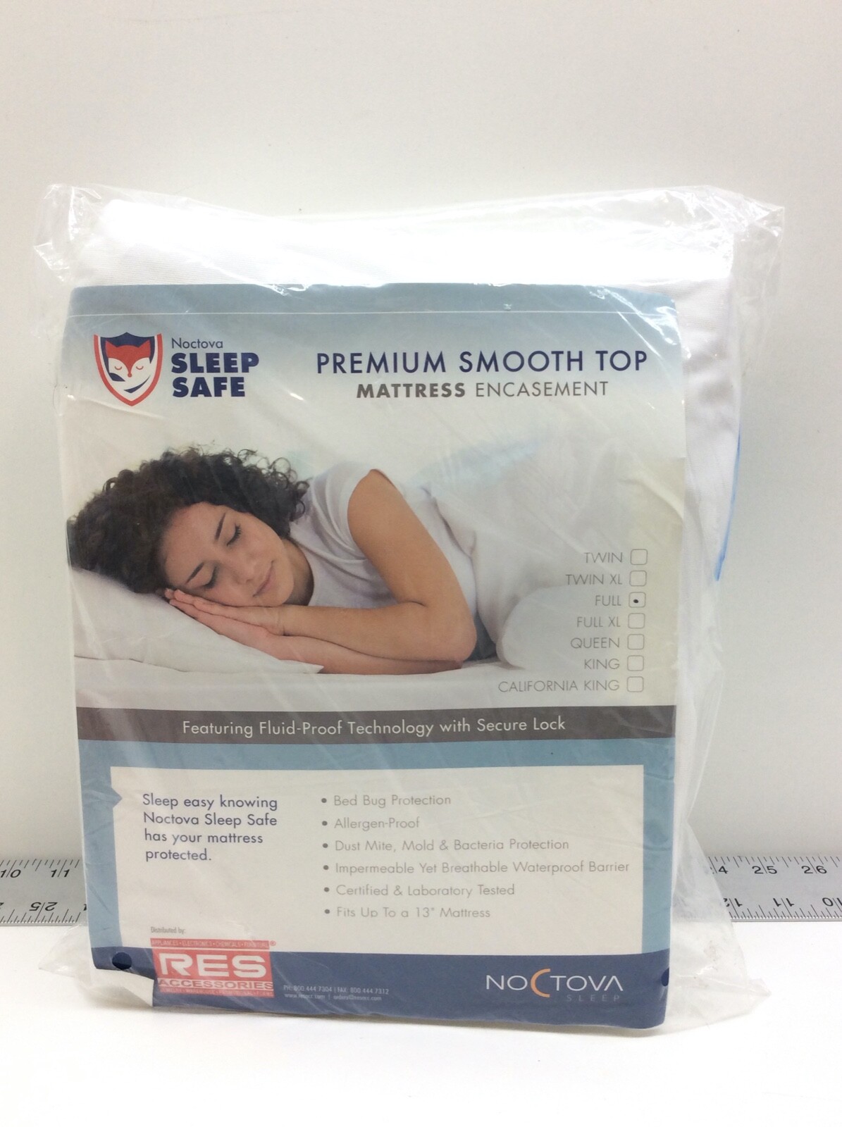 Noctova Sleep Safe Premium Smooth Top Mattress Encasement Protector Full White eBay