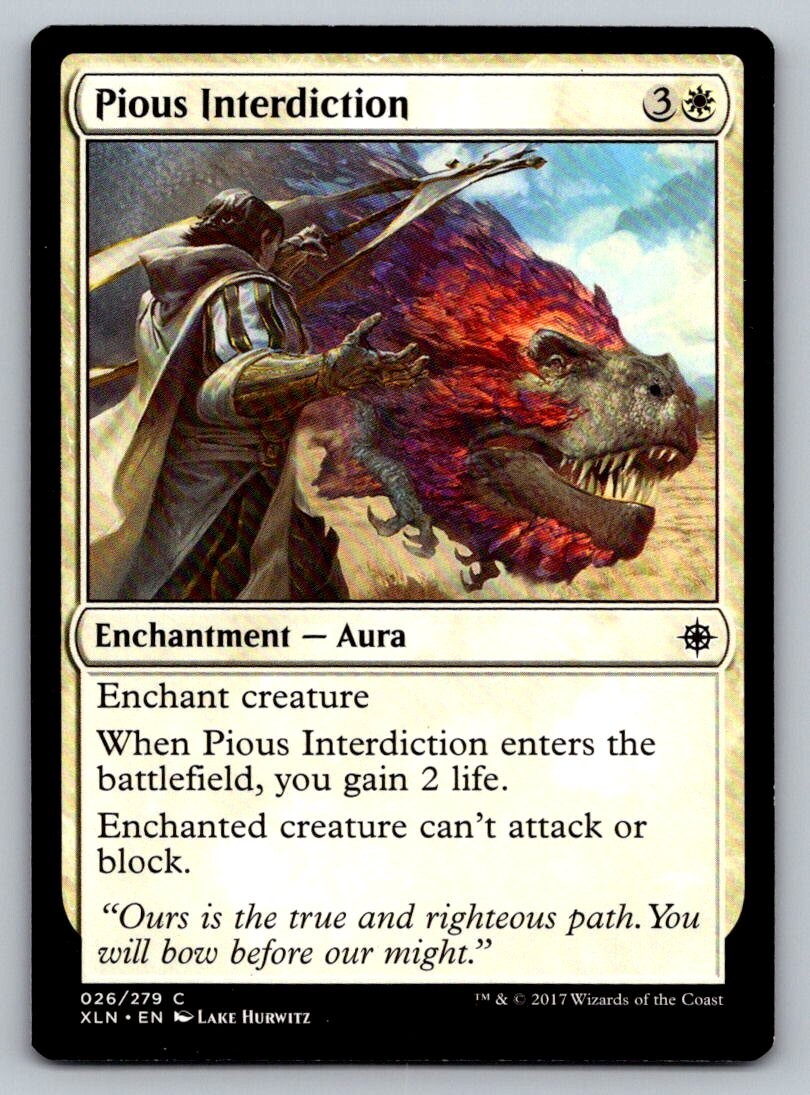 Pious Interdiction Ixalan Regular # 026/279