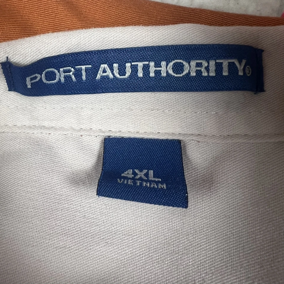 Рубашка мужская Port Authority 4XL на пуговицах с длинным рукавом рабочая одежда повседневная оранжевая - Изображение 4 из 4