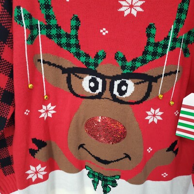 white christmas dresses Red Reindeer Womens Ugly Christmas Sweater Dress