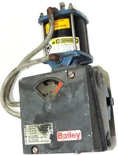 BAILEY AV1121040 PNEUMATIC POSITIONER WITH DEZURIK 9454201 PowerRAC CYLINDER