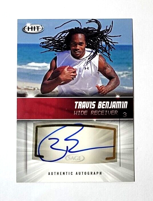 2012 Sage Hit Travis Benjamin Autograph #A84