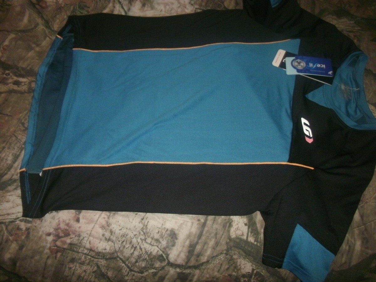 New Mens Louis Garneau HTO TEE Ice/Fil Cycling Jersey Blue 1020739