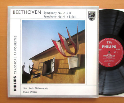 GBL 5616 Beethoven Symphony 2 & 4 Bruno Walter New York Philharmonic NEAR MINT