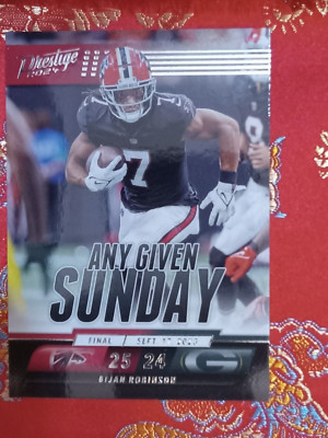 Bijan Robinson 2024 Prestige Football Any Given Sunday #ags-brn Atlanta Falcons