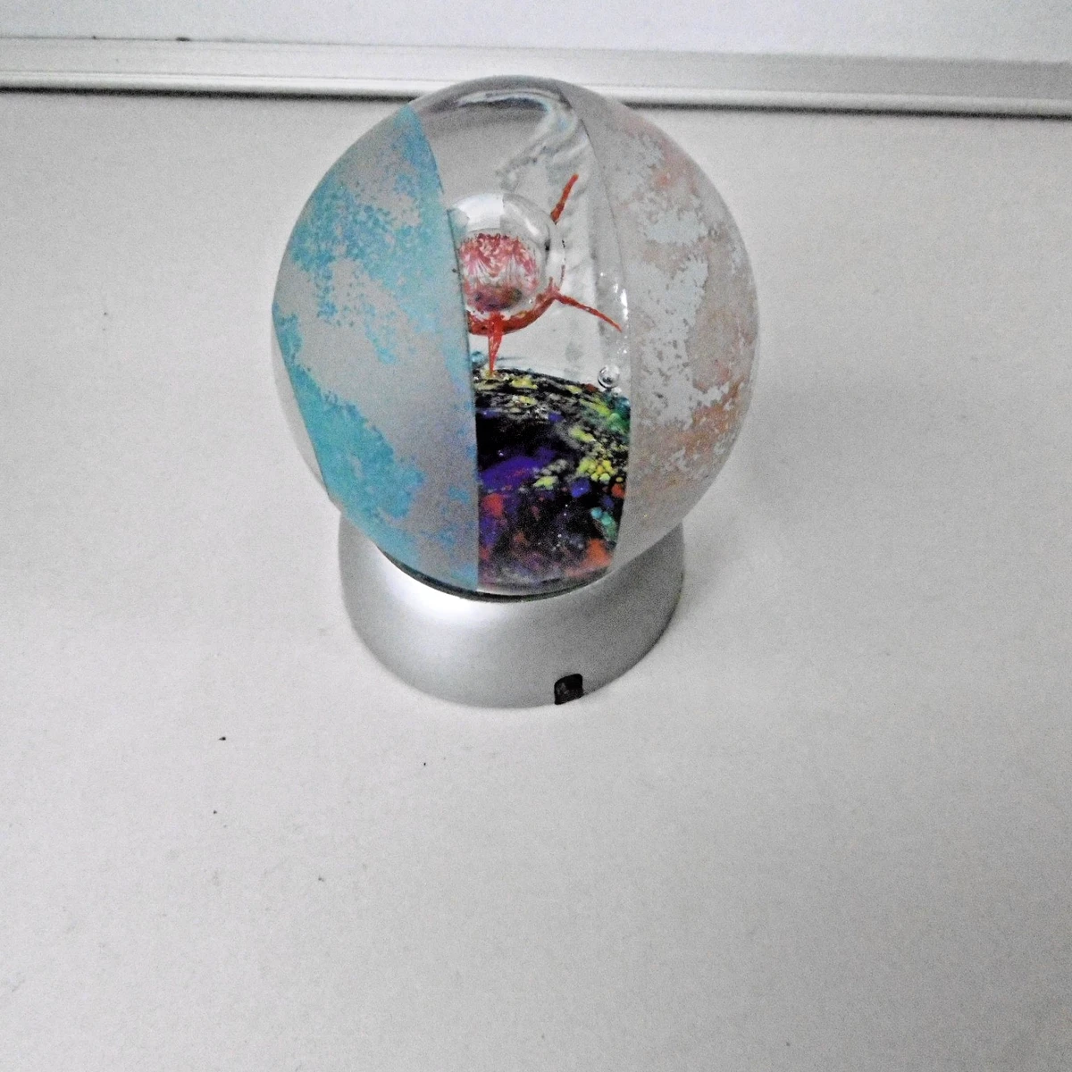 SUPERBE SULFURE MURANO Boule Verre Presse Papier Millefiori Multicolore