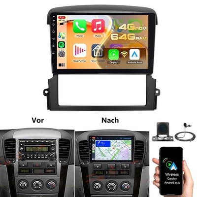 4G+64G Android 15 Carplay Für Kia Sorento 2004-2008 Autoradio GPS Navi WIFI +KAM