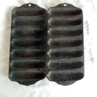 (2) Vtg Griswold 273 Crispy Corn Corn bread stick mould Cast iron