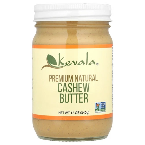 Kevala Premium Natural Cashew Butter 12 oz 340 g Cholesterol-Free, Dairy-Free,