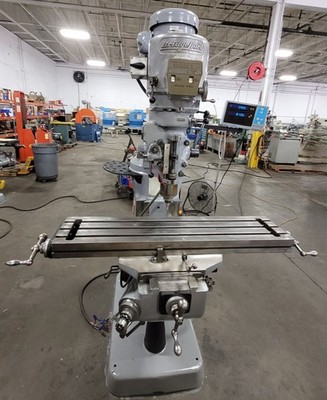 Bridgeport Series 1 Mill w/Rebuilt 2HP Head 9'' x 42'' Table, New DRO & PF