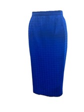 Lilli Ann Vintage Blue Skirt Size 10 Women's Career Workwear Midi Union Made USA