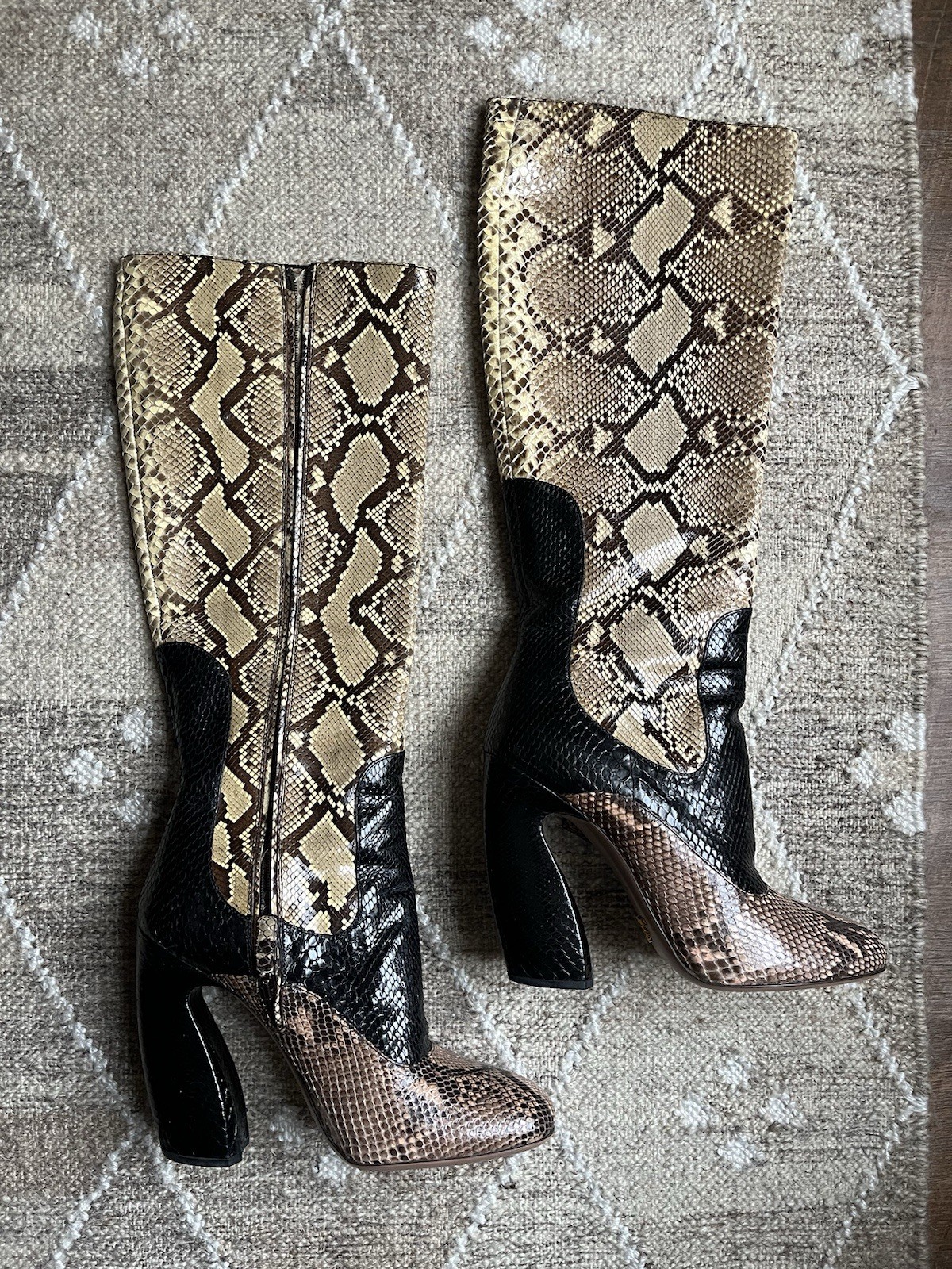 Prada FW11 Runway Python Boots 39 - image 2