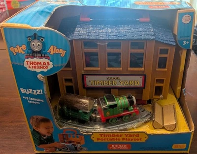 2006 Thomas & Friends Die Cast Train Take Along SODOR TIMBER YARD and PERCY New - Image 1 of 4