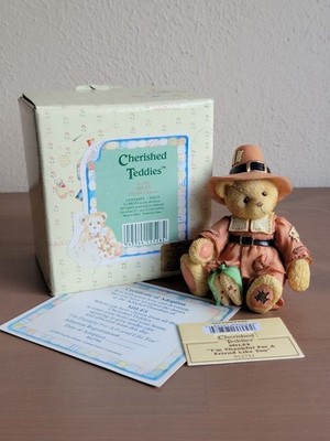 Cherished Teddies Miles Thanksgiving Bären Resin Sammelbären Priscilla Hillmann