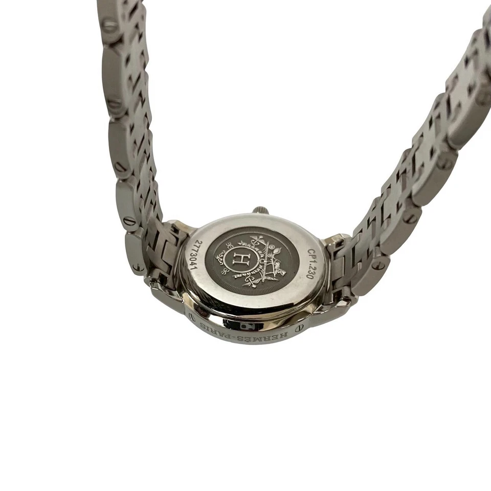 HERMES 推剪钻石表圈石英手表 不锈钢 银色 27524 — 第 2/4 张图片