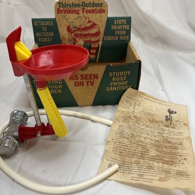 Thirstee Outdoor Drinking Fountain Vintage Bubbler USA In Original Box Vintage