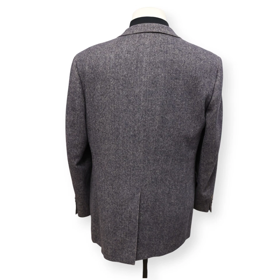 DE COLECCIÓN BILL BLASS Hombre Espiga Camello Abrigo Deportivo Chaqueta Blazer 40 R Foto 4 de 4