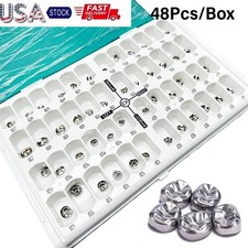 48Pcs/box Dental Kids Crown stainless steel Primary Molar Pediatric Crowns Kit