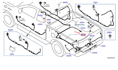 Nissan Navara MK3 D23 Chassis-Kabelbaum 240274JU0D. neues Original