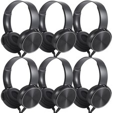 6 PCS Kids Wired Headphones Bulk Classroom School Student HY450 Earphones