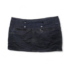 Y2K grunge dark grey denim micro mini skirt / skort Metersbonwe UK8