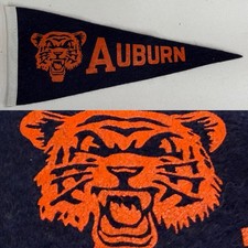 Vintage Auburn Tigers Alabama Football University MINI Pennant 3.75x8.75 Inch