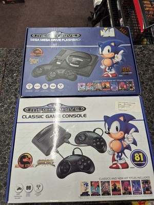 2x Sega Megadrive Leerboxen - Konsolen nicht dabei - Flashback - AT Spiele