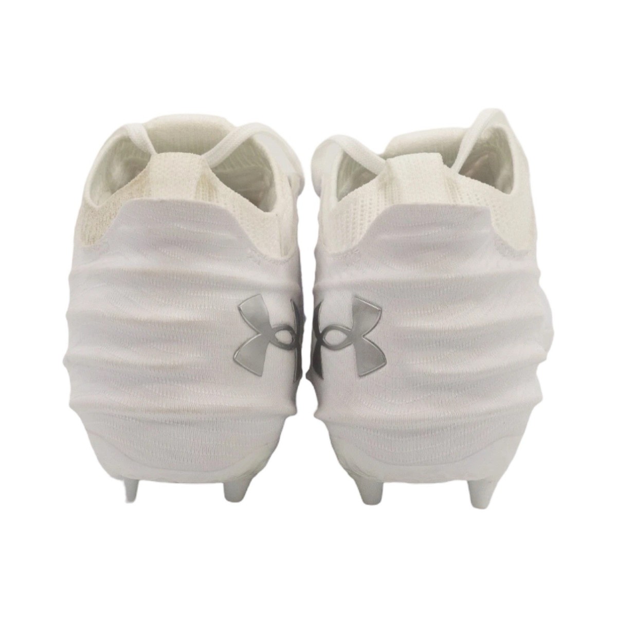 Size 8 Under Armour Blur Smoke 2.0 MC Football White Silver  display picture 2