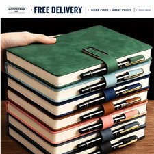 Vintage A5 Leather Notebook Soft Cover Journal for Business  College
