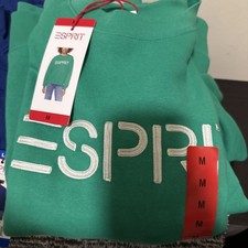Medium Esprit Womens Logo Fleece Green Crewne...
