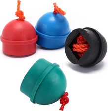 4 Pack Pool Chalk Cubes Holder with Cord String Anti-Lost Snooker Practical Tool