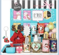 Saint Roy 12 Days Advent Calendar Bath Gift Set, Rose Scented 5pc Set