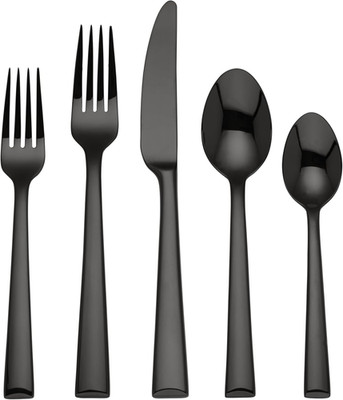 Onyx 5-Piece Black Place Setting - Elegant Tableware for Any Occasion