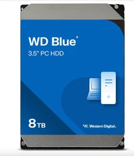 Refurbished WD Blue WD80EAAZ 8TB 256MB Cache SATA 6Gb/s 3.5in Desktop Hard Drive