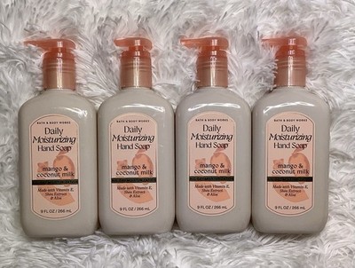 BATH & BODY WORKS MOISTURIZING HAND SOAP MANGO & COCONUT MILK SET OF 4