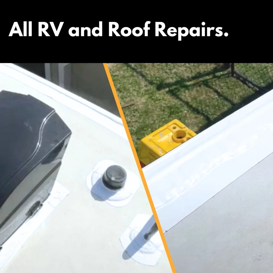 Cinta de sellado MicroSealant® GRIS 4" x 50', RV y sello de techo, cinta impermeable Foto 4 de 4