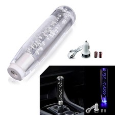Yumfugu LED Crystal Bubble Gear Shift Knob 7.87" Transparent for Most Models