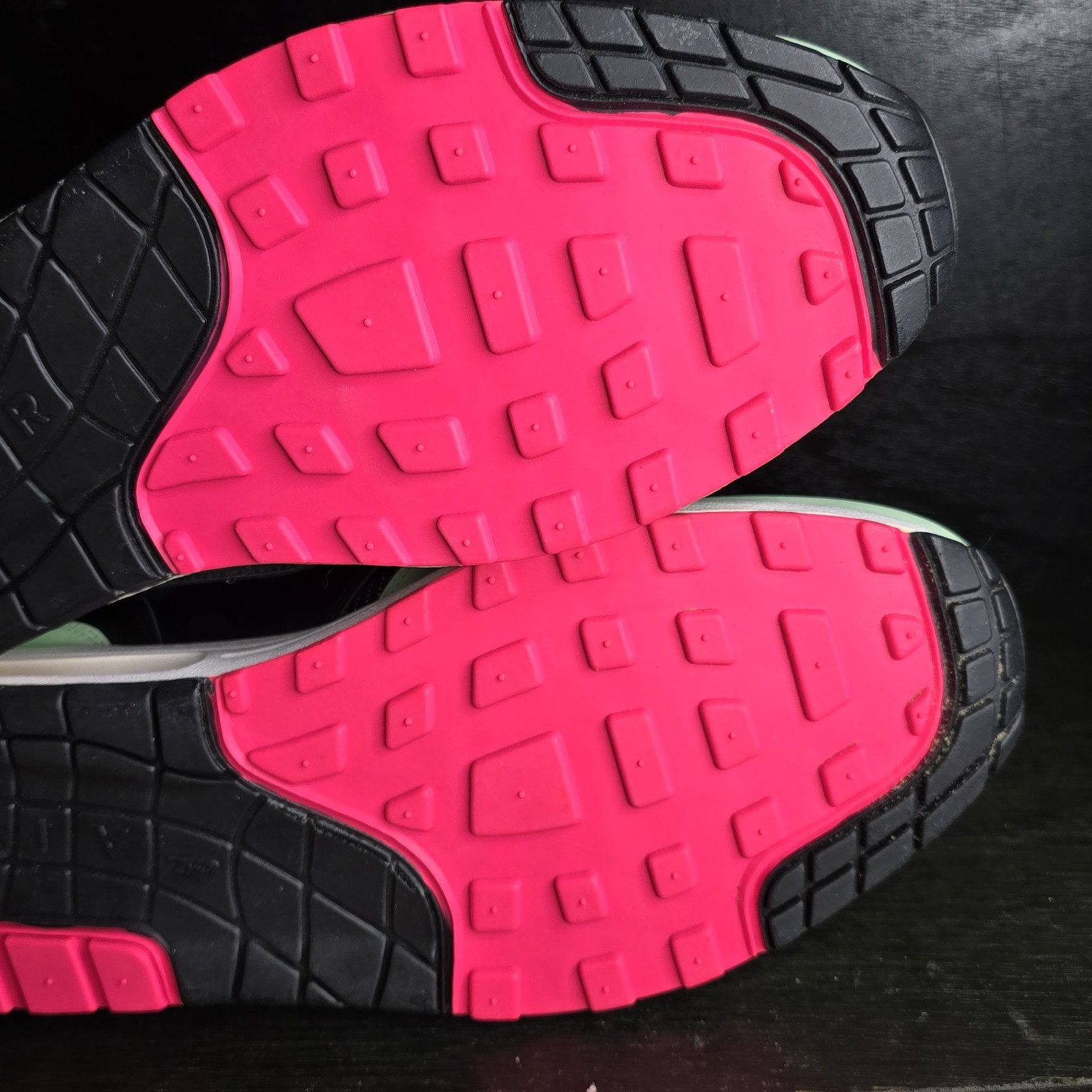 DS 2013 Nike Air Max 1 FB Yeezy Fresh Mint Flash Pink Size 14 579920-066 Rare image 8