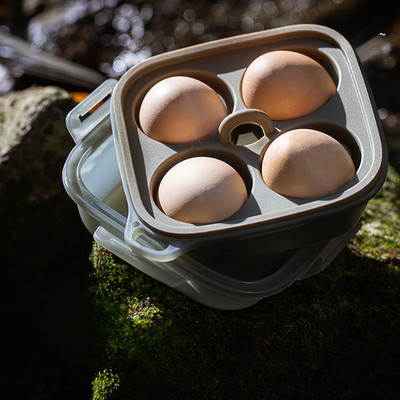 4 Fächer Eier Organizer Aufbewahrungsbox für Outdoor Aktivitäten und für Camping