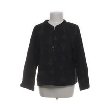 Gudrun Sjödén, Jacke, Damen, Größe: M, Schwarz/Grün/Braun, Blumen #a8z