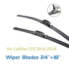 For Cadillac CT6 2016-2018 Windshield Wiper Blades 24" 18" Front 2 pcs J-hook